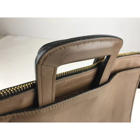 Savage Unisex‎ Adults Brown Leather Double Handles Laptop Messenger Bag - Picture 8 of 8